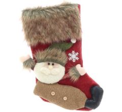 Unique Living Kerstsok Vidar 23 x 46 cm Rood