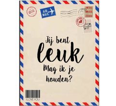 Post Deken - Sprei - Knuffeldeken - Plaid - Liefde - Houden van - 150 x 200 cm