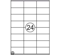 Benza Zelfklevende Etiketten op A4 Vel - 70 x 36 mm - 24 stickers per vel - 100 vel