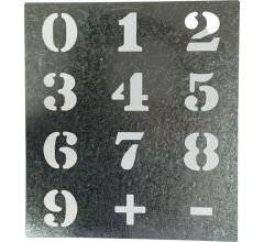 Zinken Stempelsjabloon Verfsjabloon Nummers Cijfers - kist Cijfers - 40 x 36 cm