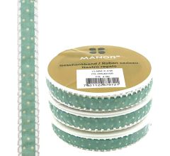 Geschenkband - Lint - 15 mm x 4 meter - Oud Groen - 3 Stuks