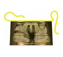 Tiroler sloof schort - 62 x 43 cm