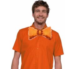 Folie Ballon Vlinderdas - Haarband - Oranje - Ek/WK - Koningsdag - 22 x 12 cm