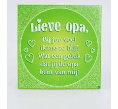 Paperdreams Slogan tegel - lieve opa