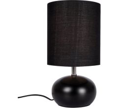 Tafellamp met lampenkap - met metalen loftvoet - 24 x 14 cm - Matzwart