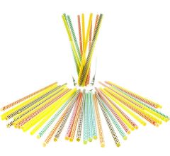 Zak Designs Swirl Rietje - Rietjes - Herbruikbaar - 6 Kleuren - 48 Stuks