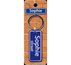 Paper Dreams Sleutelhanger Straatnaam Sophie 9 Cm Staal Blauw