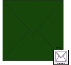 Benza Wenskaart Enveloppen - Vierkant 14 x 14 cm - Kerst Groen - 100 stuks