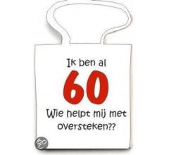 Benza - Schoudertas/Draagtas/Shopping Bag - Ik ben al 60