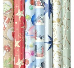 Benza cadeaupapier - Assortiment kerstpapier inpakpapier voor kerst K14 - 2 meter x 70 cm - 7 rolle