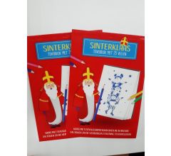 2 Sinterklaas toverblokken , Sint en Piet krasblok, Kinder kleurboek, Schoencadeau Sinterklaas - Kr
