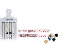 koffie capsulehouder wit tekst