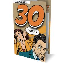 Ik word 30 daarom geef ik een feest - 6 Dubbele Uitnodigingen Met Envelop