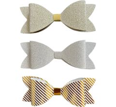 Vlinderstrik - Kerst - 11 x 4 cm - Cadeau versiering - set van 3