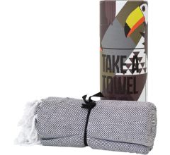 Take A Towel  - Hamamdoek saunadoek pestemal - 100 x 180cm - Katoen - Zwart