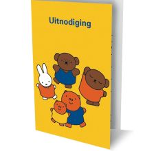 Nijntje - 6 Dubbele Uitnodigingen Met Envelop – Hoera Ik Geef Een Feest!
