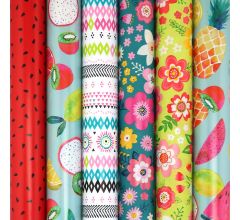 FIESTA assortiment cadeaupapier inpakpapier - 200 x 70 cm - 3 rollen