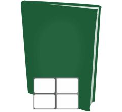 Rekbare boekenkaften A4 - Groen - 6 stuks inclusief grijze labels