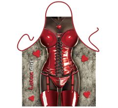 Latex Girl - Sexy Grappig Leuk Schort Keukenschort