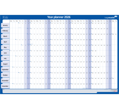 Jaarplanner 2026 - Horizontaal Gelamineerd 90 X 60 cm