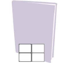 Rekbare Boekenkaften A4 - Lichtlila - 12 stuks incl. Grijze textiel labels