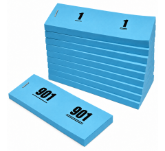 Garderobenummers, Nummerblok - Blauw