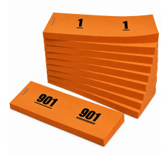 Garderobenummers, Nummerblok - Oranje