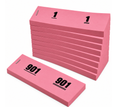 Garderobenummers Nummerblok - Roze