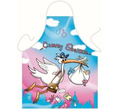 Ooievaar met baby - Grappig Leuk Kookschort Keukenschort