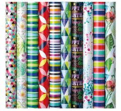 Assortiment luxe cadeaupapier inpakpapier - 200 x 70 cm - 5 stuks