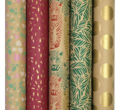 Benza - Paradise - Eco bruin kraft cadeaupapier - 2 meter x 70 cm - 5 Rollen