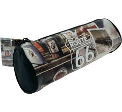 Route 66 schooletui pennenzak tekenetui - 24 x 8 cm