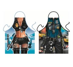 Politie man en Politie vrouw Sexy Grappig Leuk Schort Keukenschort