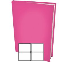Rekbare Boekenkaften A4 - Roze - 6 stuks inclusief grijze labels
