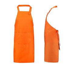 Benza Schort Keukenschort - Oranje  - 75 x 85 cm - 10 stuks