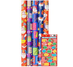 Sinterklaas cadeaupapier - Plastic vrij inpakpapier pakpapier - 5 meter x 70 cm - 5 rollen incluci
